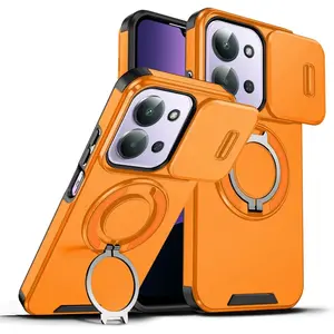 Camslide Stand obal, Xiaomi Redmi 15C, oranžový