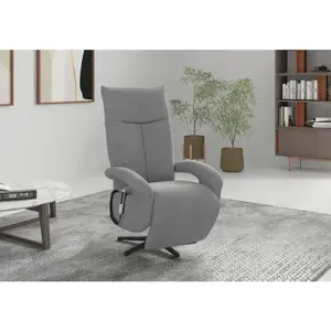 Sit & More RELAXAČNÍ KŘESLO, textil, šedá