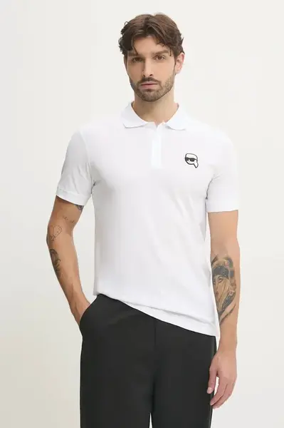 Karl Lagerfeld Bavlnené polo tričko Karl Lagerfeld