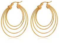 Troli Luxusní pozlacené náušnice kruhy