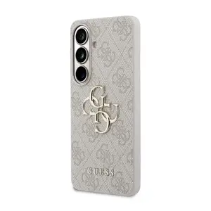 Zadní kryt Guess PU 4G Metal Logo pro Samsung Galaxy S26+, růžová