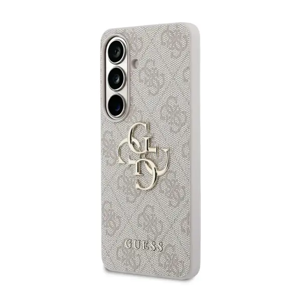 Zadní kryt Guess PU 4G Metal Logo pro Samsung Galaxy S26+, růžová