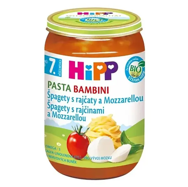 HIPP Bambini pasta rajčata se špagetami a mozzarellou BIO 220 g