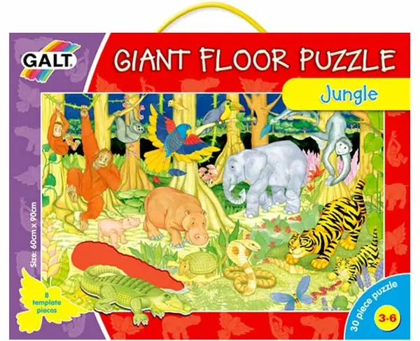 Velké podlahové puzzle- Zvířátka v džungli