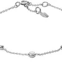 Fossil Stříbrný náramek s krystaly JFS00452040