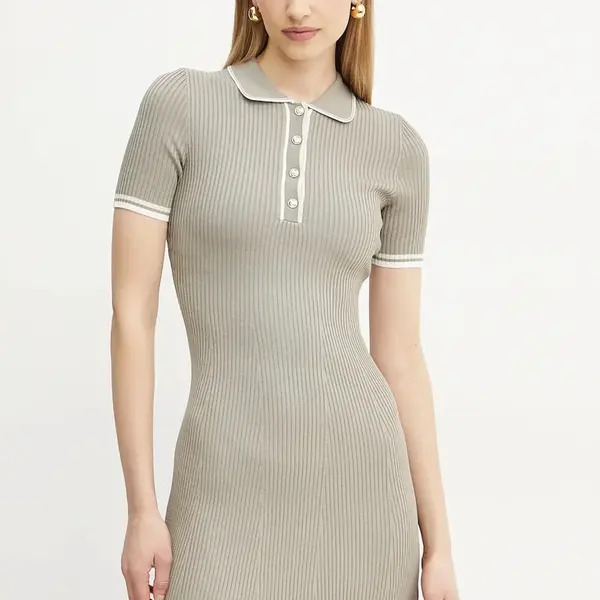 Šaty Guess THALIA béžová barva, mini, W5GK84 Z3L10