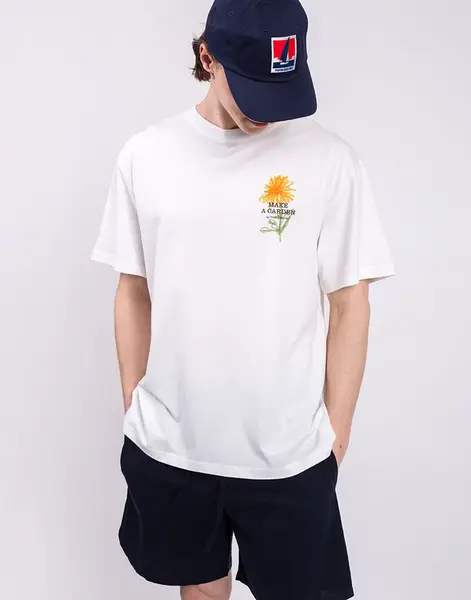 Thinking MU Crayon Flower Aaron Tee WHITE S