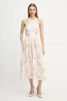 Šaty Bardot růžová barva, maxi, 59251DB1