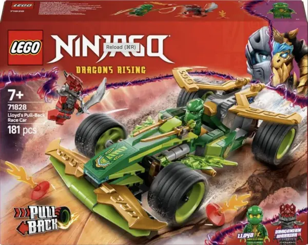 Lloydovo závodní auto s natahovacím motorem - Ninjago (71828)