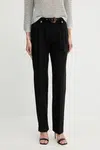 Kalhoty Versace Jeans Couture dámské, černá barva, high waist, 78HAA111 N0356