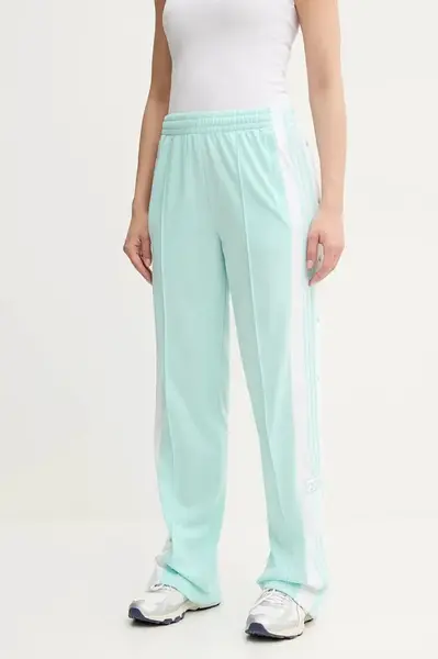 Tepláky adidas Originals Adibreak dámské, tyrkysová barva, JD0854