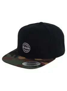 Meatfly kšiltovka Gruman Premium Snapback White Round/Black/Green Camo | Černá | Velikost One Size