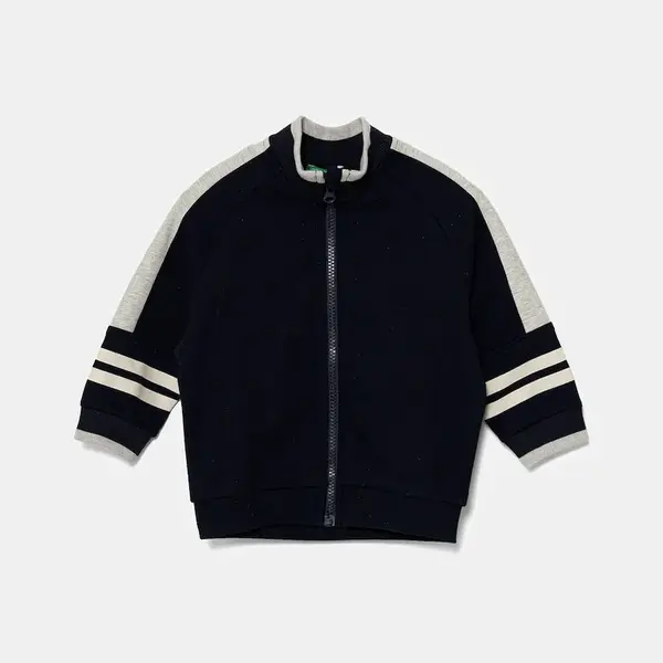 Dětská bavlněná mikina United Colors of Benetton tmavomodrá barva, vzorovaná, 3BC1G503R