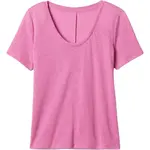 GAP V-SS LINEN SCOOP Dámské tričko, růžová, velikost