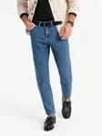 Ombre Marbled men's denim pants CARROT FIT - dark blue