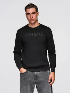 Ombre Classic men's sweatshirt with inscription - black