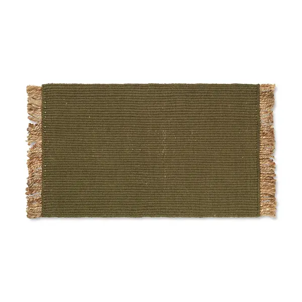 Koberec ferm LIVING Block Mat zelená barva