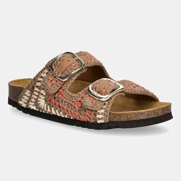 Pantofle Scholl NOELLE dámské, hnědá barva, F322483015