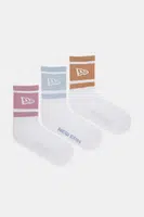 Ponožky New Era 3-pack bílá barva, 60595132