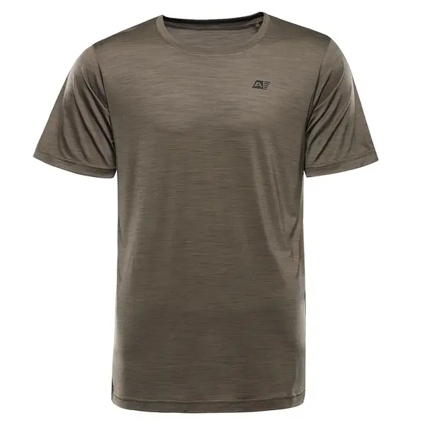 Pánské rychleschnoucí triko s cool dry alpine pro basik  hnědá l
