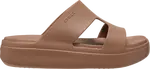 Dámské pantofle crocs classic platform h-strap hnědá 38-39