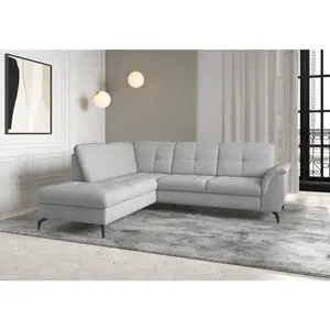 Sit & More ROHOVÁ SEDAČKA, textil, světle šedá