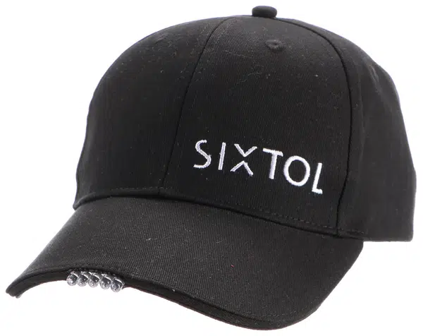 Kšiltovka s LED světlem 25 lm, nabíjecí USB, maskáč, univerzální velikost - SIXTOL B-CAP Barva: černá