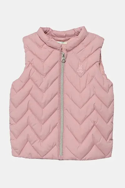 Kojenecká vesta United Colors of Benetton růžová barva, 2WU0AJ005