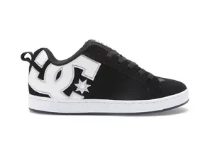 Dc shoes dámské boty Court Graffik Black/White Stencil | Černá | Velikost 9,5 US
