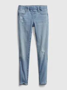 GAP Detské džínsy jeggings pull-on with stretch Modrá
