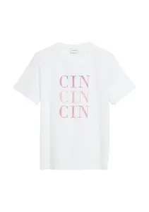 COMMA Tričko  ružová / biela