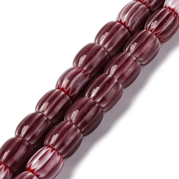 Handmade Lampwork Chevron Beads Strands
