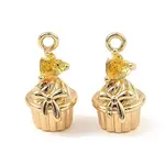 Brass Micro Pave Cubic Zirconia Pendants