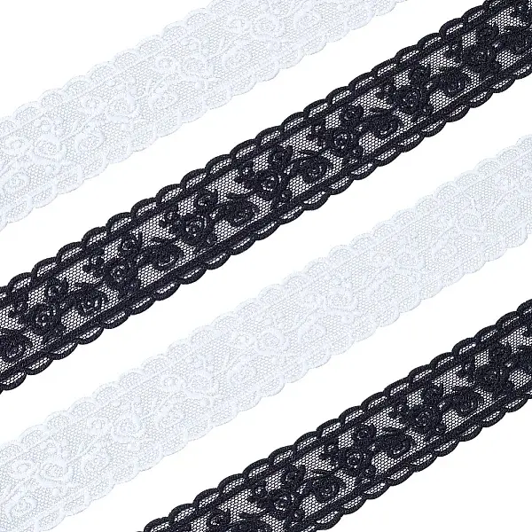 10 Yards 2 Colors Milk Fiber Embroidery Flower Lace Trim