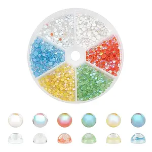 6 Bagds 6 Colors Resin Cabochons
