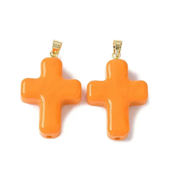 Handmade Lampwork with Brass Pendants