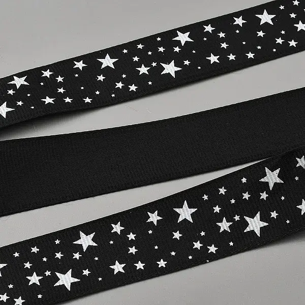 100 Yards Polyester Star Print Grosgrain Ribbon