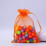 Rectangle Organza Drawstring Bags