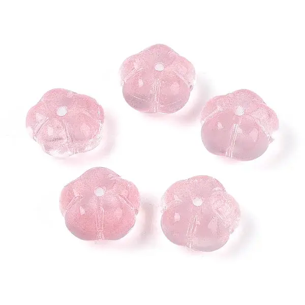 Transparent Glass Flower Beads