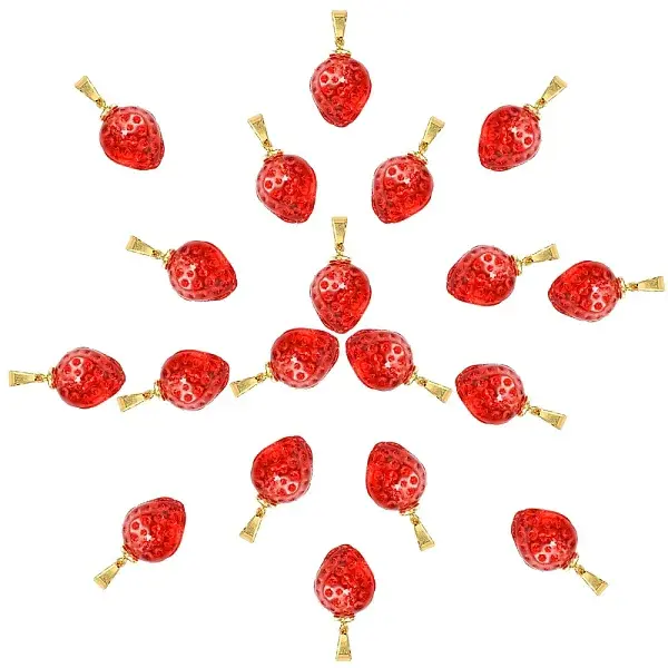 20Pcs Glass Pendants