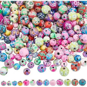 200Pcs 3 Style Handmade Polymer Clay Beads