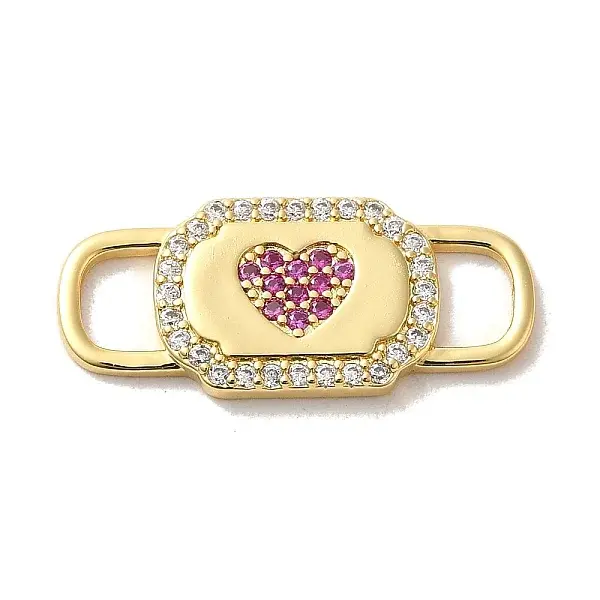 Brass Cubic Zirconia Connector Charms