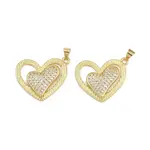Brass Micro Pave Cubic Zirconia Pendants