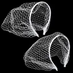 2Pcs 2 Colors Mesh Veil Cloth Hair Bands