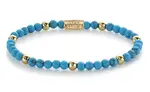 Rebel&Rose Korálkový náramek Turquoise Delight RR-40059-G 15 cm - XS