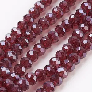 Electroplate Glass Beads Strands