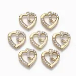 Brass Micro Pave Cubic Zirconia Pendants