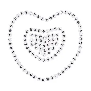 200Pcs 2 Style White Acrylic Enamel Beads