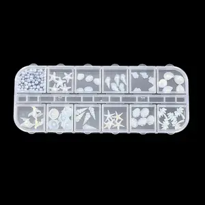 12 Grids Ocean Theme Resin Cabochons