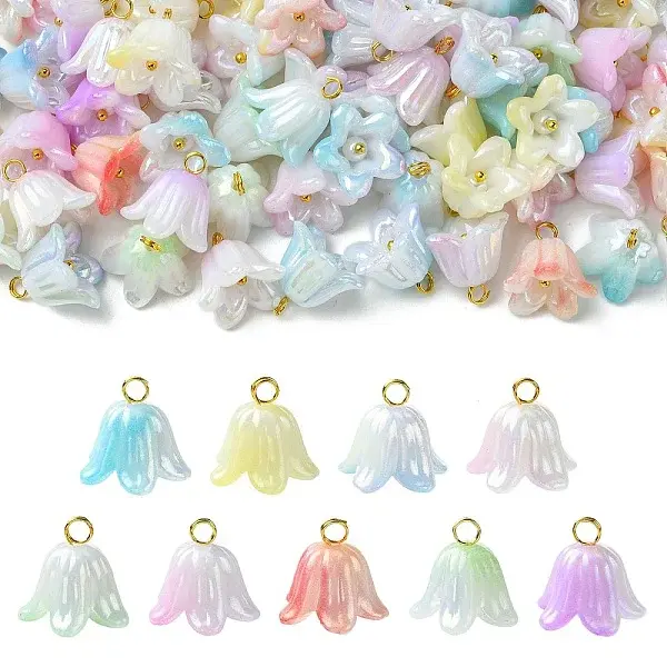 90Pcs 9 Styles Acrylic Pendants